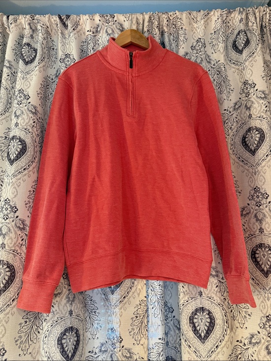 J. Crew Other - J. Crew Men's Coral Zip-Neck Sweater